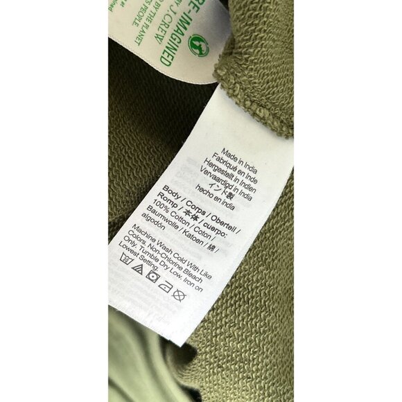 J.Crew University Terry Patch-pocket Sweatshirt in Olive Green Size Large - Picture 7 of 7